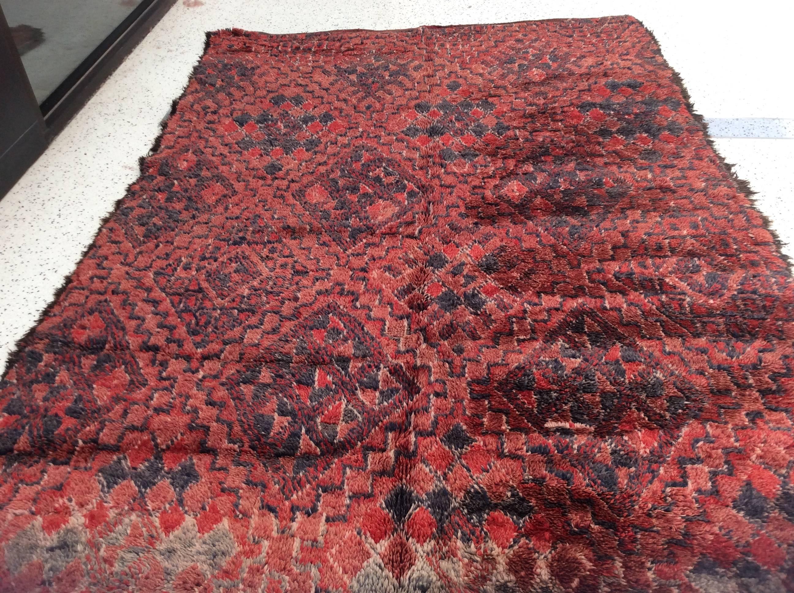 20th Century Tribal Moroccan Rug For Sale