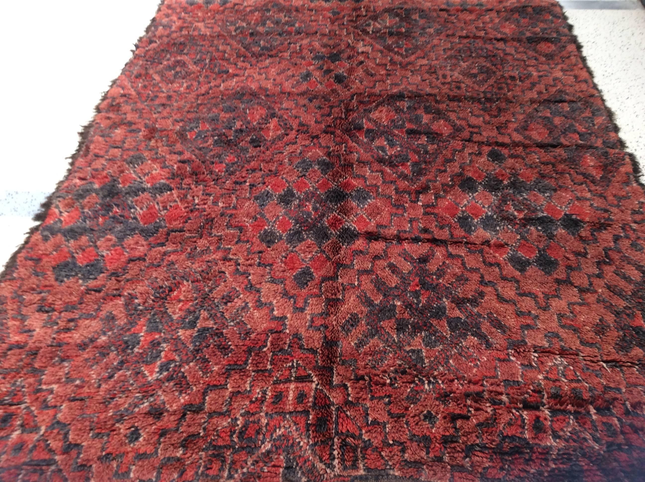 Wool Tribal Moroccan Rug For Sale