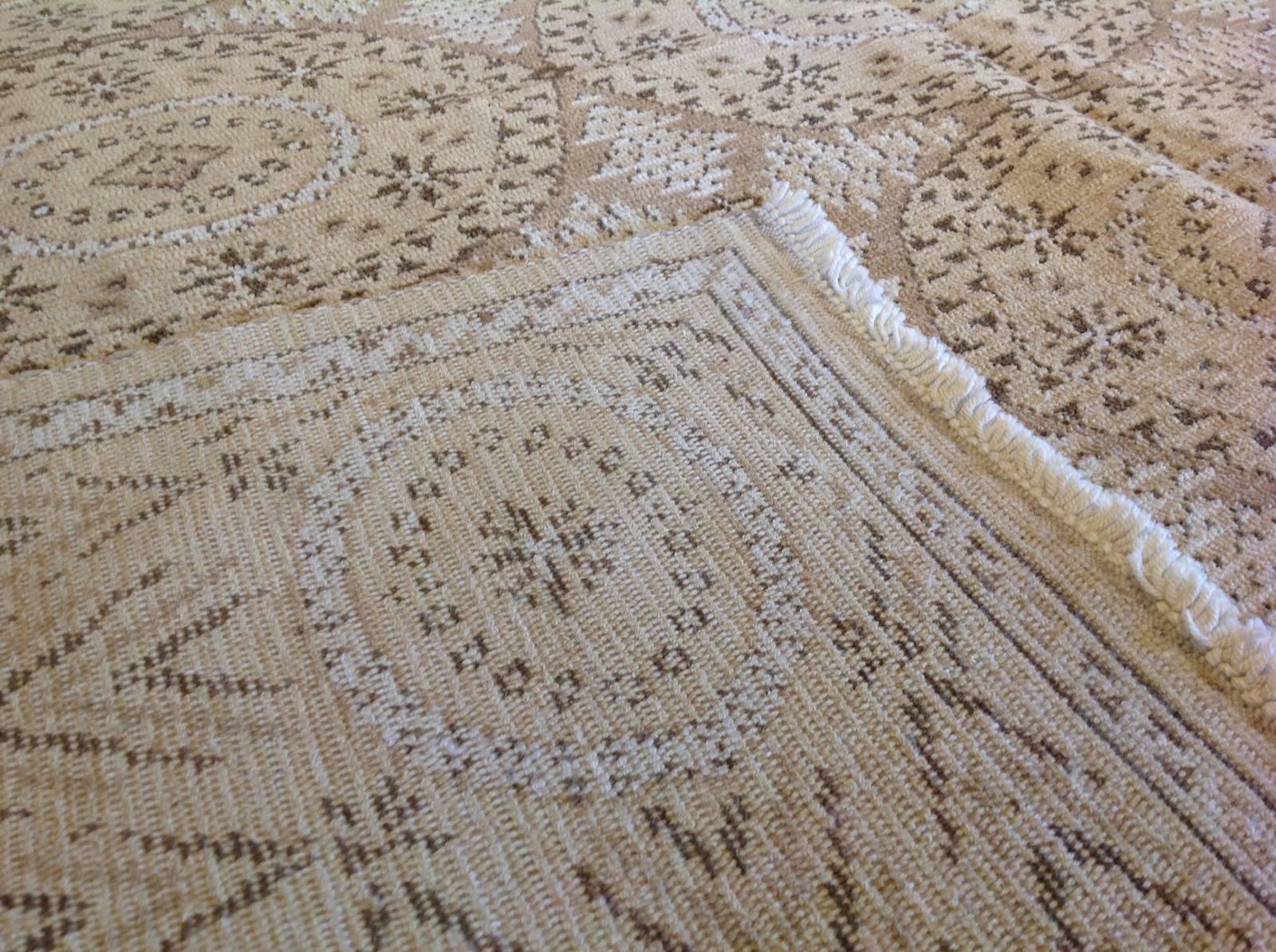 Wool Geometric Floral European Rug For Sale