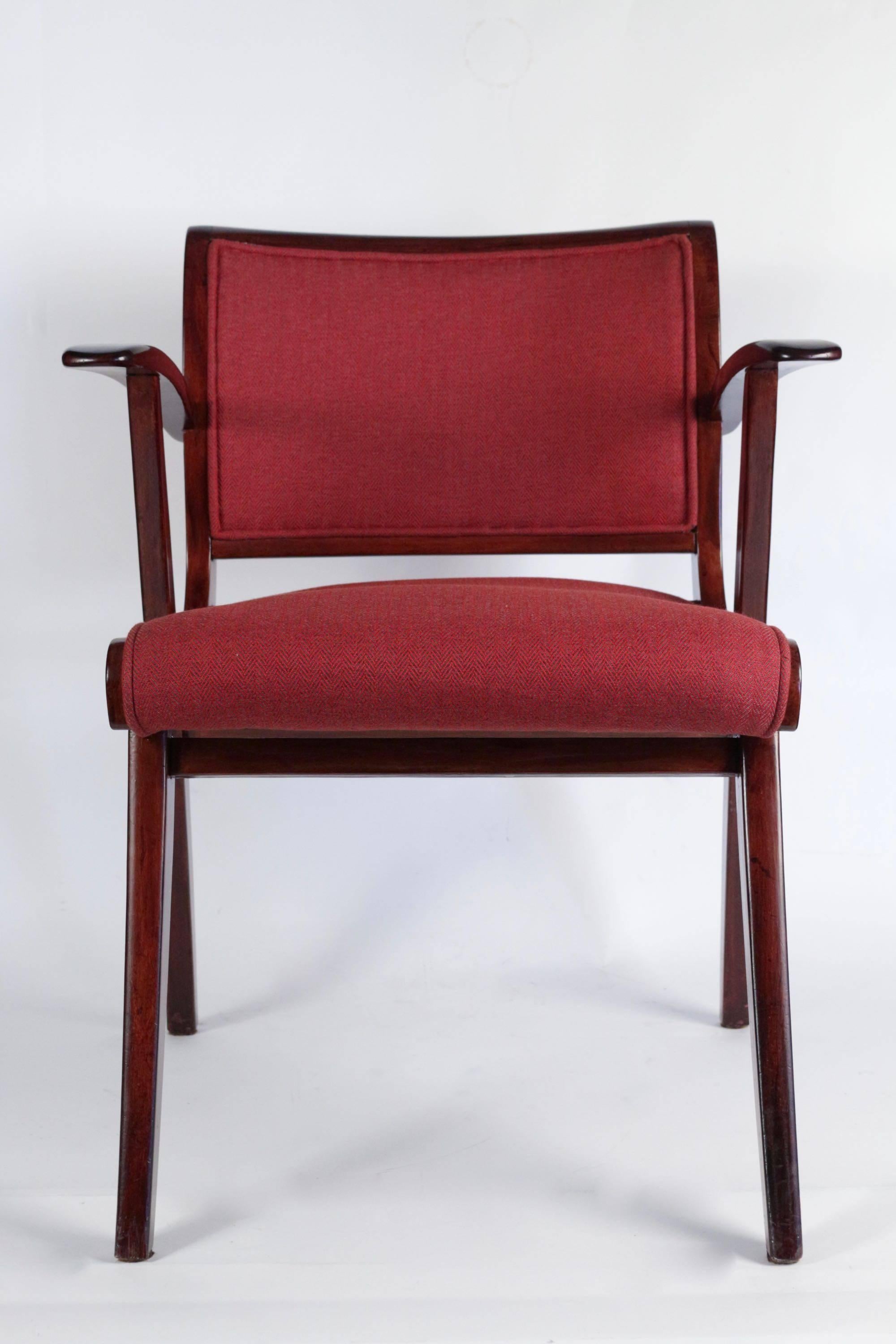 Pair of Tainted Beechwood Armchairs, 1950s 2