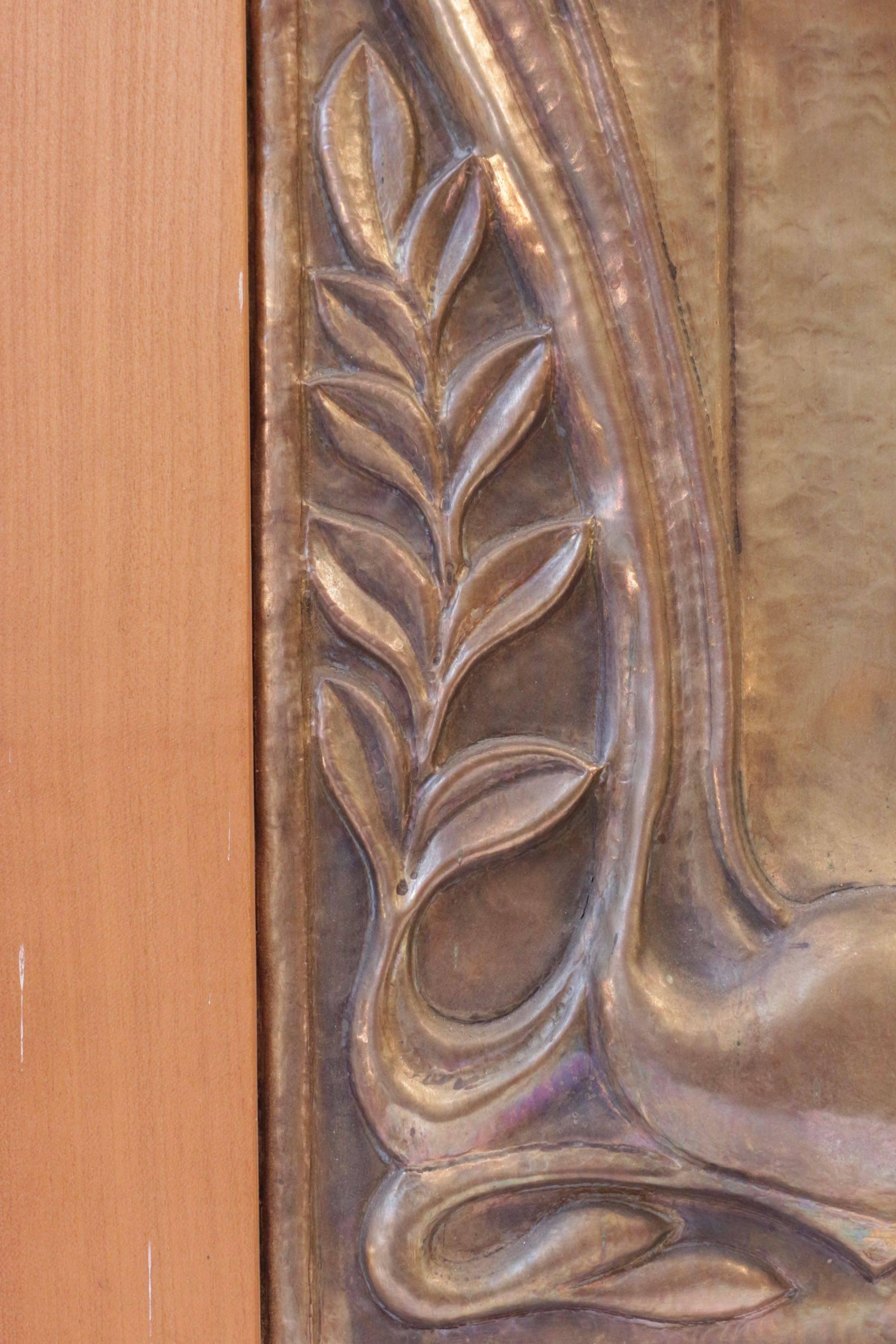 Carved Fabulous Decorative Element 'Part of Door', Tiger, circa 1915 For Sale