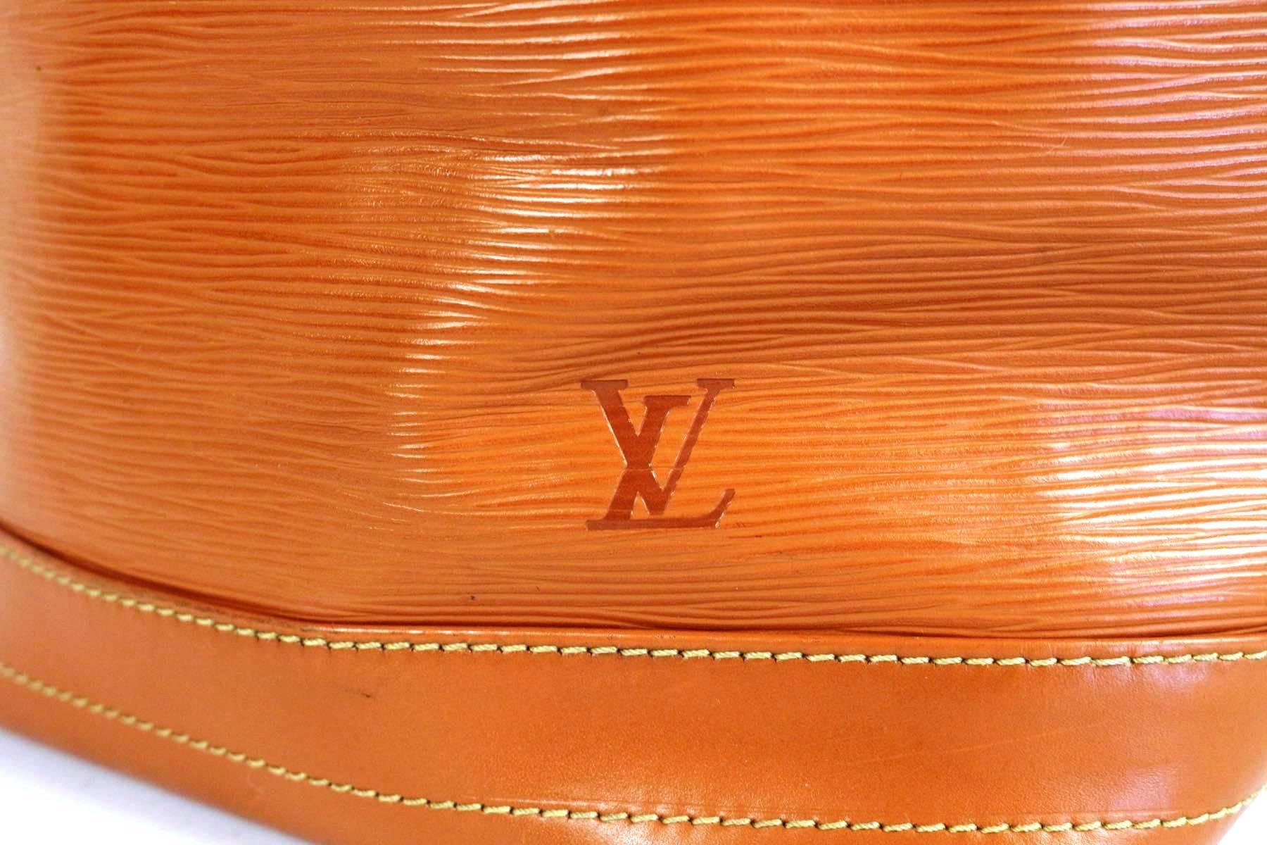 Contemporary Vintage Louis Vuitton Grand Noe Bag, Epi Leather, Natural Leather Color