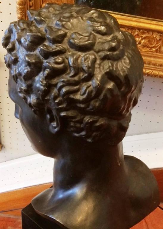 Bronze Sculpture of Head of Hermès After the Antique, France, 20th