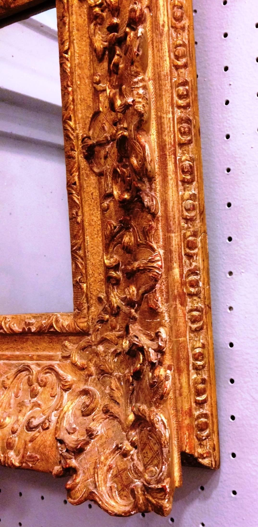 Fabulous Louis XIV Period Frame Mounted as Mirror, France, Early 18th Century 2