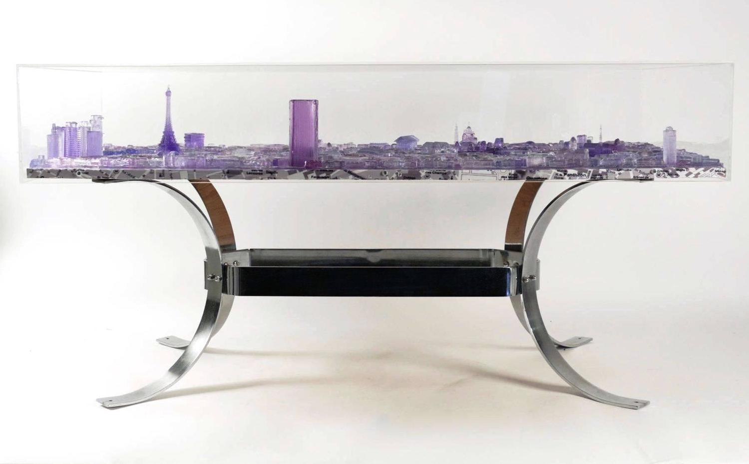 Great Coffee Table by G. Lagos, Blue Paris, from the "Cityscapes