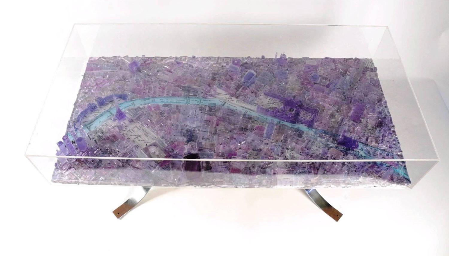 Great Coffee Table by G. Lagos, Blue Paris, from the "Cityscapes