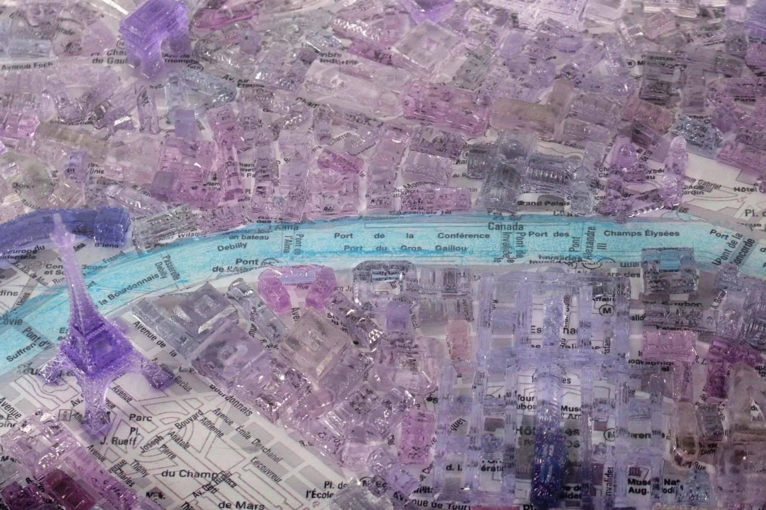 Great Coffee Table by G. Lagos, Blue Paris, from the "Cityscapes