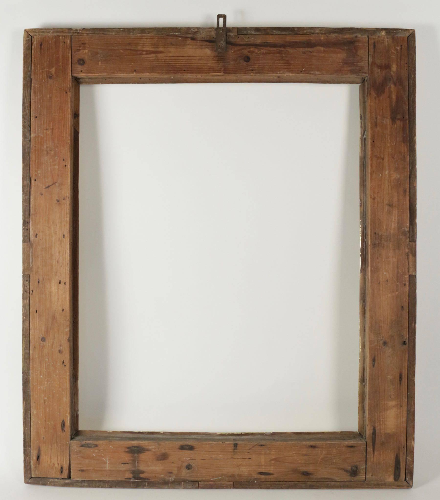 Beautiful Italian Carved Giltwood Frame Mounted as Mirror, 17th Century For Sale 4