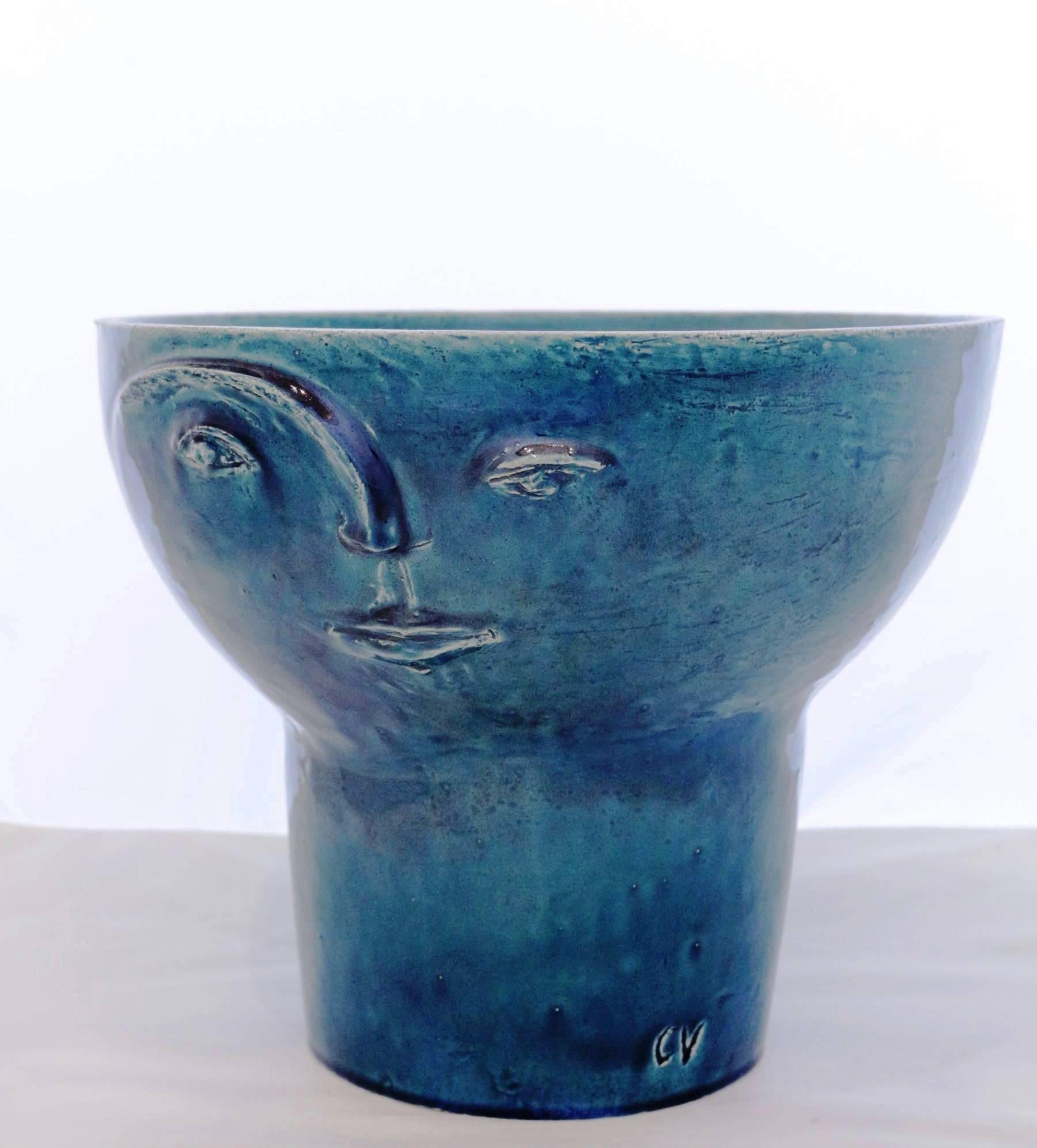 Enameled Fabulous Ceramics Vase by Cosimo Venti, 2016, Part of the 