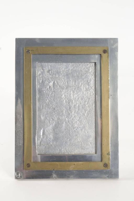 Rare 1970s Photo Frame by David Marshall, Brass and Metal at 1stDibs