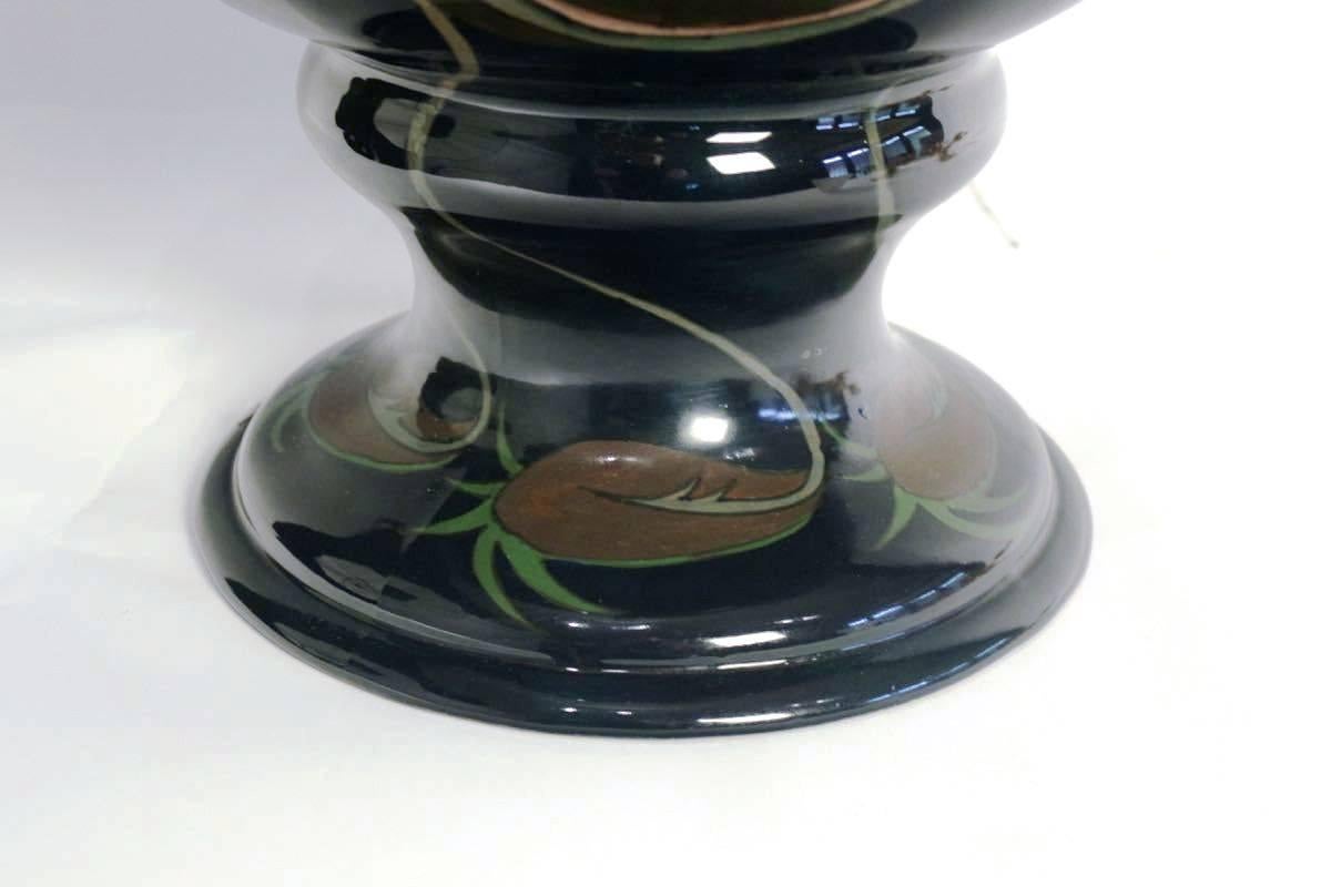 Dutch Fabulous and Rare Large Art Nouveau Vase, Tulips and Iris, by Adrianus De Jong For Sale