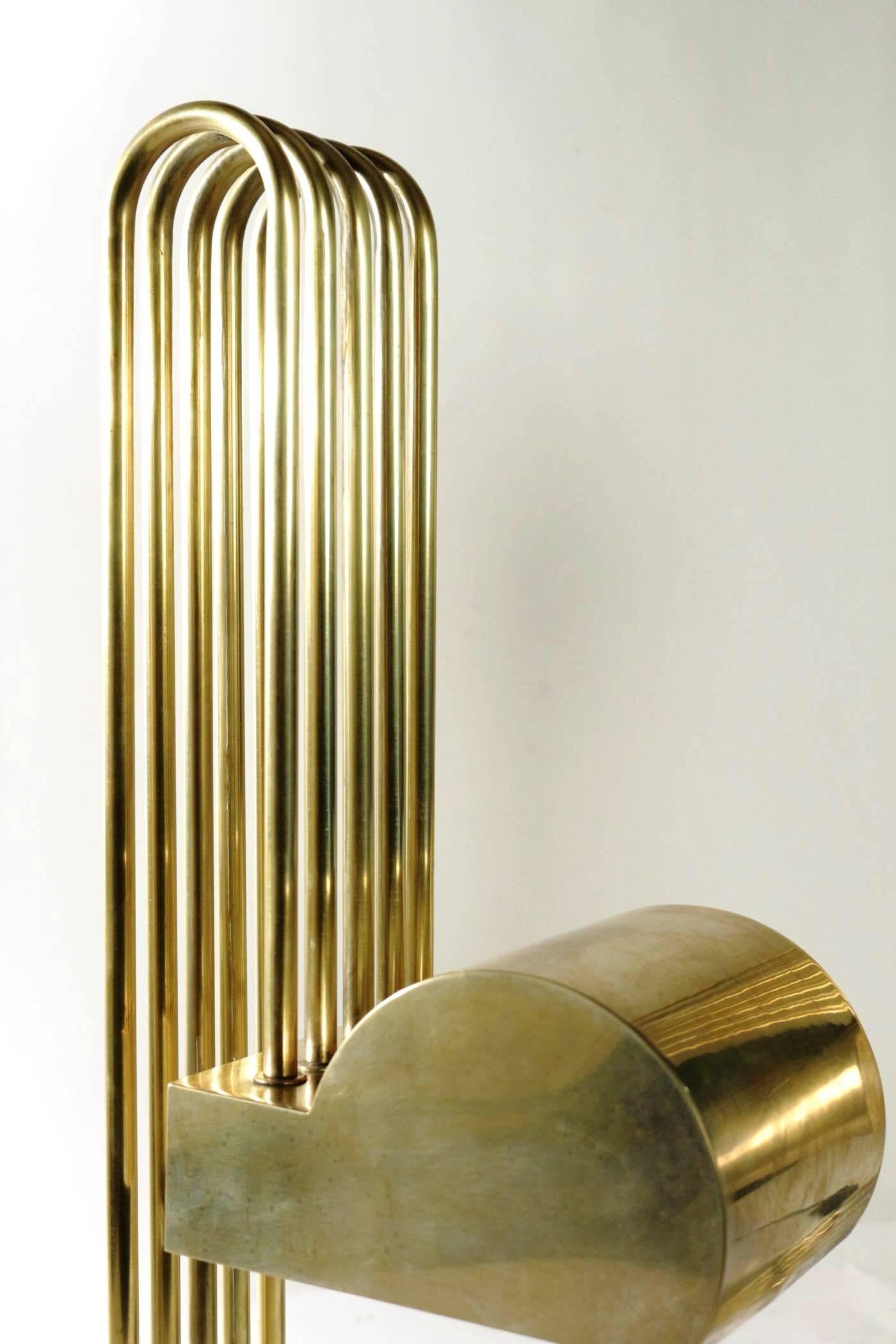 Exceptional Pair of Brass Table Lights by Marcel Breuer, Paris Exhibition, 1925 In Excellent Condition In Saint-Ouen, FR