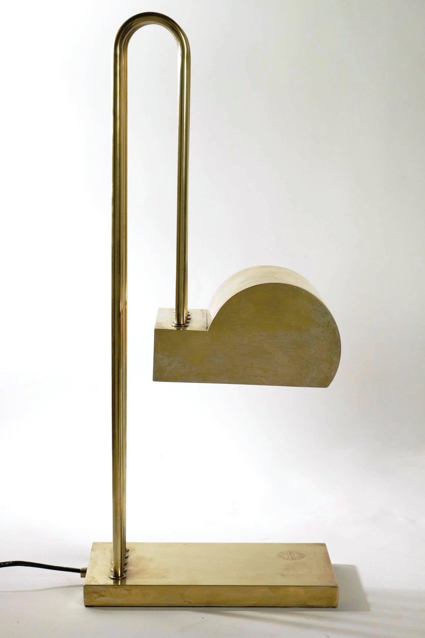 Exceptional Pair of Brass Table Lights by Marcel Breuer, Paris Exhibition, 1925 1