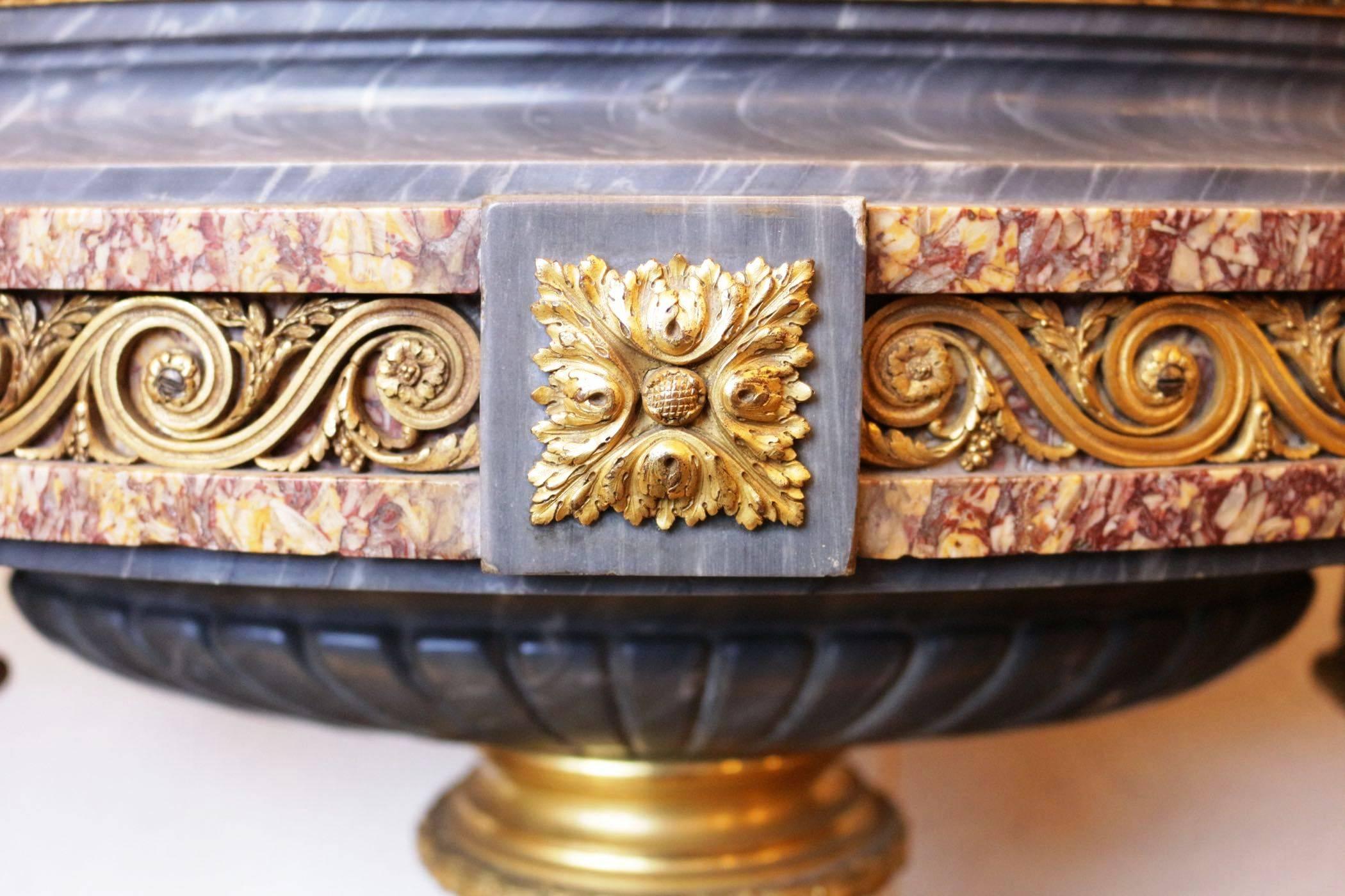 Fabulous 19th Century Fireplace Garniture, Turquin Marble by Lancelot, France For Sale 1