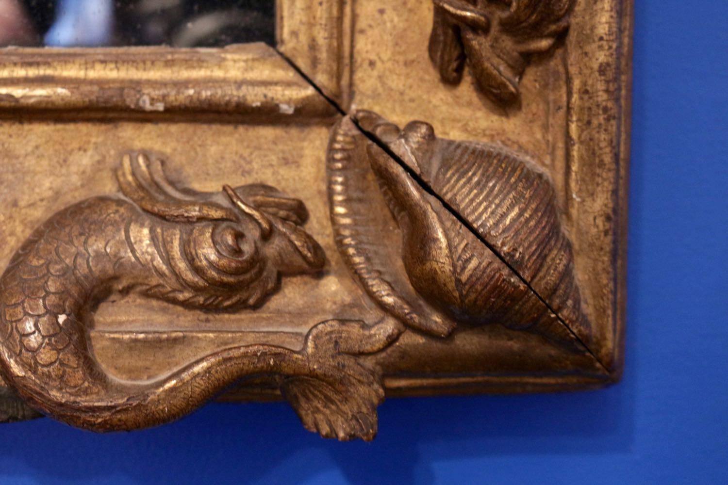Carved French Royal Frame Mirror for the Grand Dauphin, circa 1670 For Sale