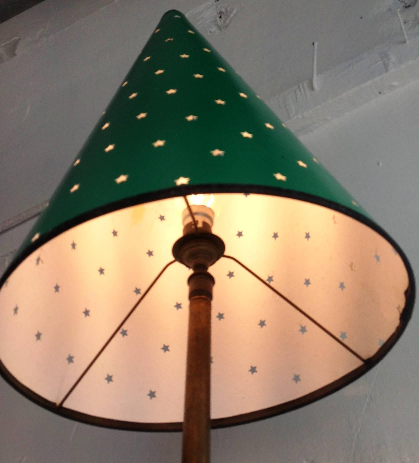 Rare Floor Lamp with Three Lights in the Style of Jean Royère, 1950s 2