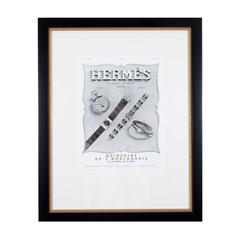 Original Vintage French Framed Hermes Ad from the 1930's