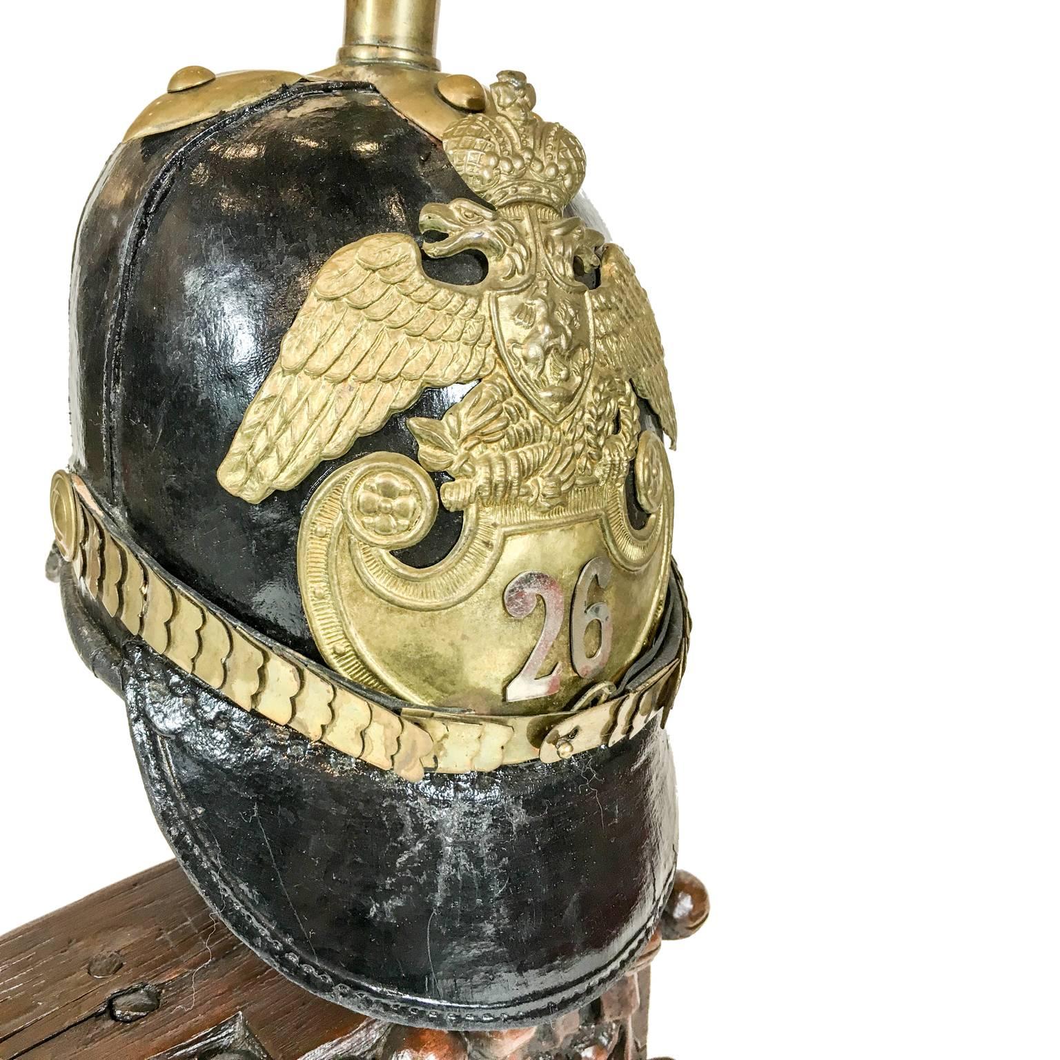 19th Century Imperial Russian Officer's Pickelhaube Helmet In Excellent Condition In Houston, TX