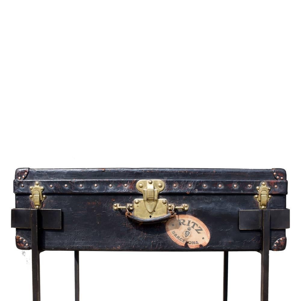 French Antique Louis Vuitton 1910 Luggage Bar or Side Table