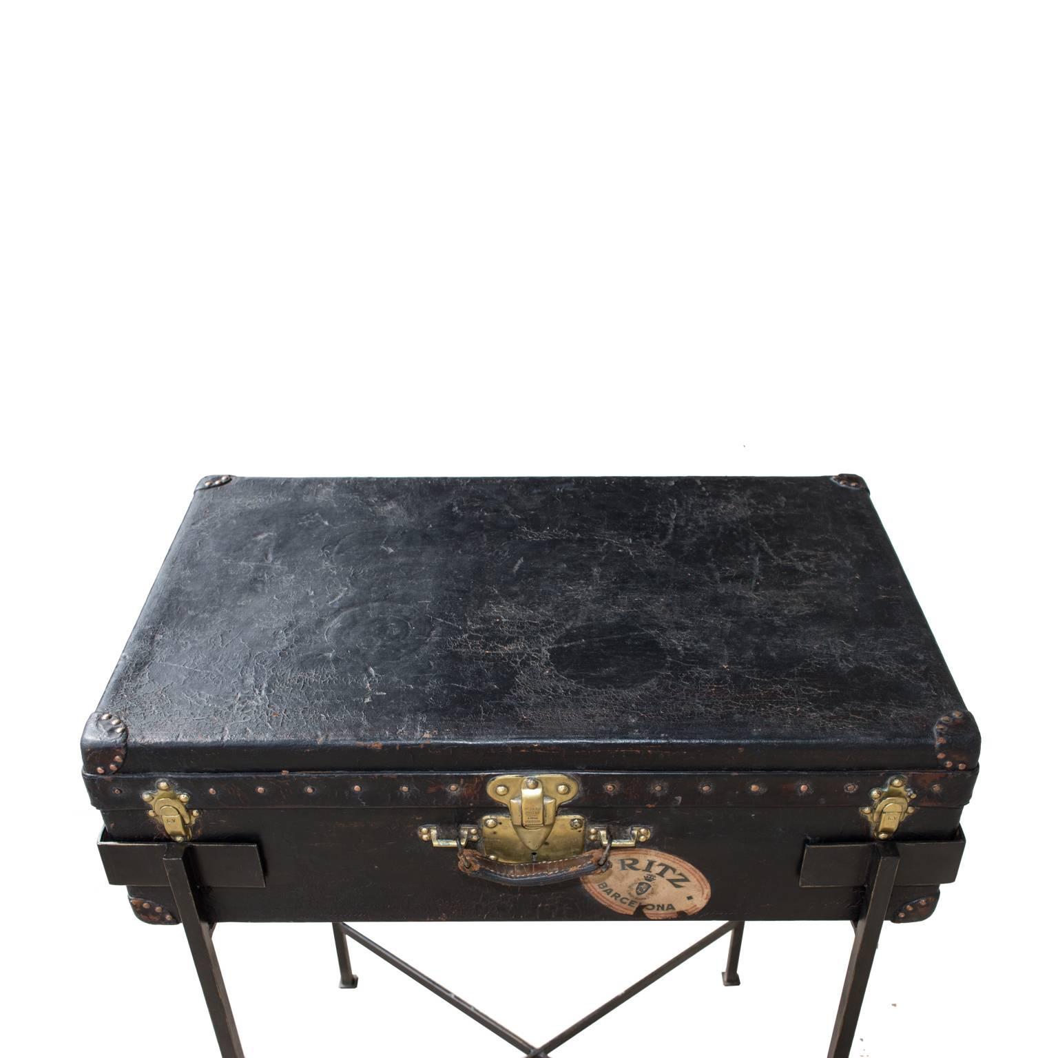 Antique Louis Vuitton 1910 Luggage Bar or Side Table 2