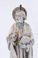 Saint Joseph Antique Belgian Plaster "Master" Altarpiece Statue on Acrylic