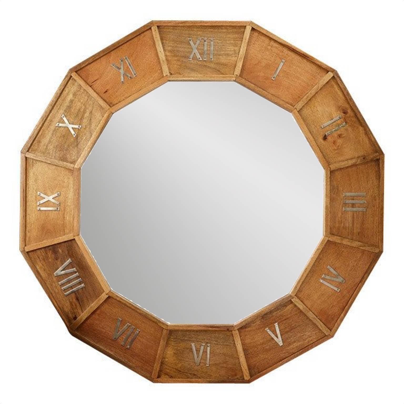 Musee D'Orsay Wooden Clock Design Wall Mirror