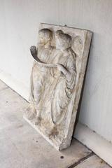 Large Antique Italian Plaster Bas Relief of Singing Roman Boys Choir