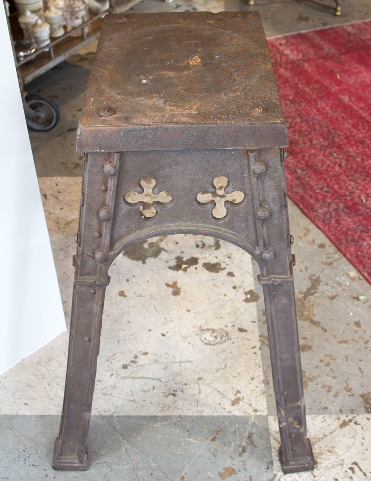 Antique French Gothic Iron Table from the Late 19th Century 3