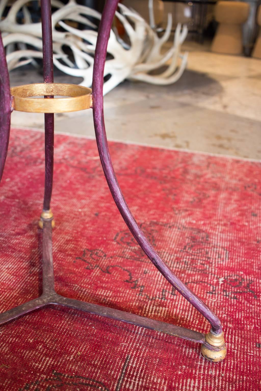 Early 20th Century 1920s Painted French Metal Bistro Table