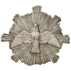 Stone Dove "Holy Spirit" Religious Plaque