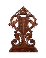 19th Century Hand-Carved Black Forest Musical Chair