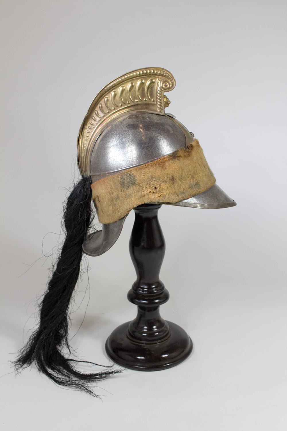 19th C. French Officer's Dragoon Helmet with Horse Hair Tail at 1stdibs