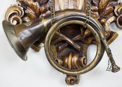 German Red Stag from Eulenburg Hunt of 1892 with Original Fürst-Pless Hunt Horn