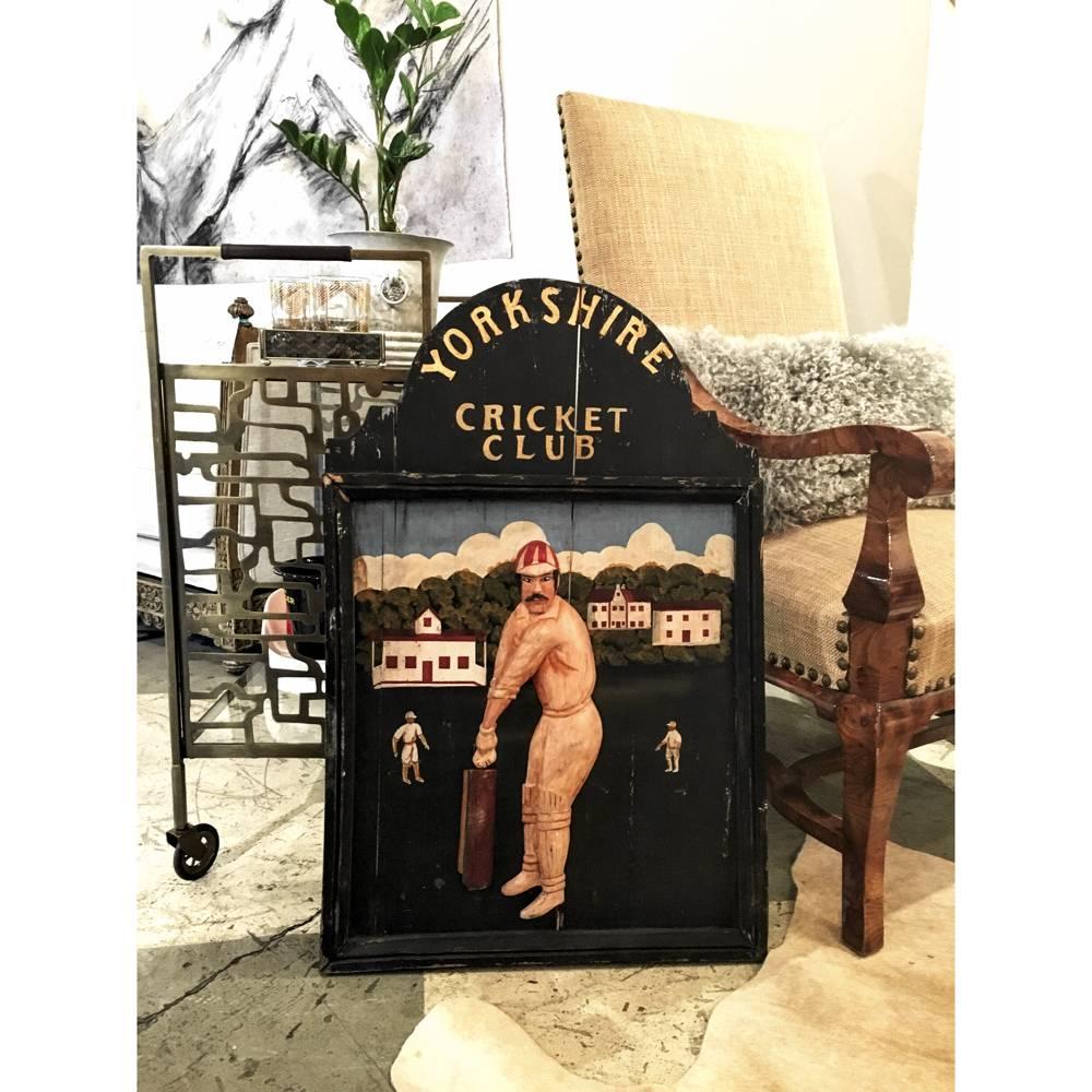 This charming vintage wood and hand-painted 