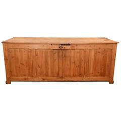 Antique Large Belgian Stripped Pine Sideboard and Shopkeeper's Counter