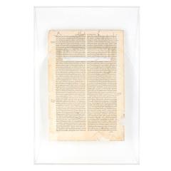 16th Century Text from "Anatomes Totius" Human Anatomy Medical Text on Acrylic