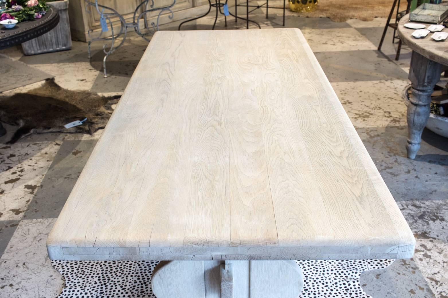 whitewash oak table