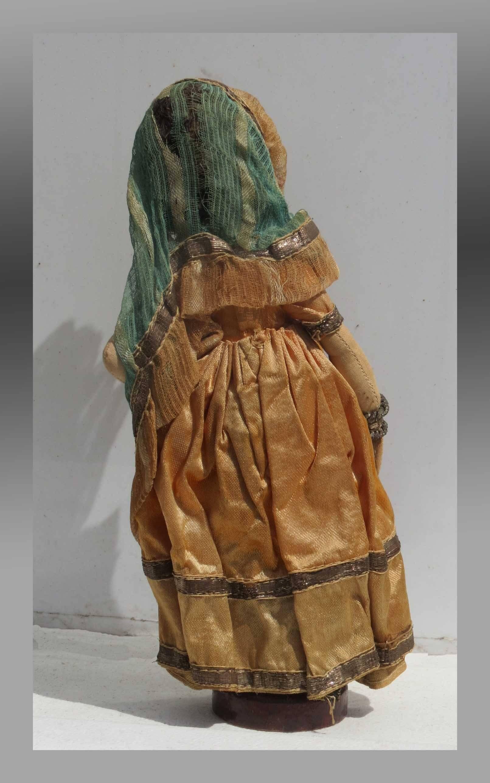 Antique Handmade Doll 'Female Figure, ' N. India, circa 1910-1912 In Good Condition In By Appointment Only, CA