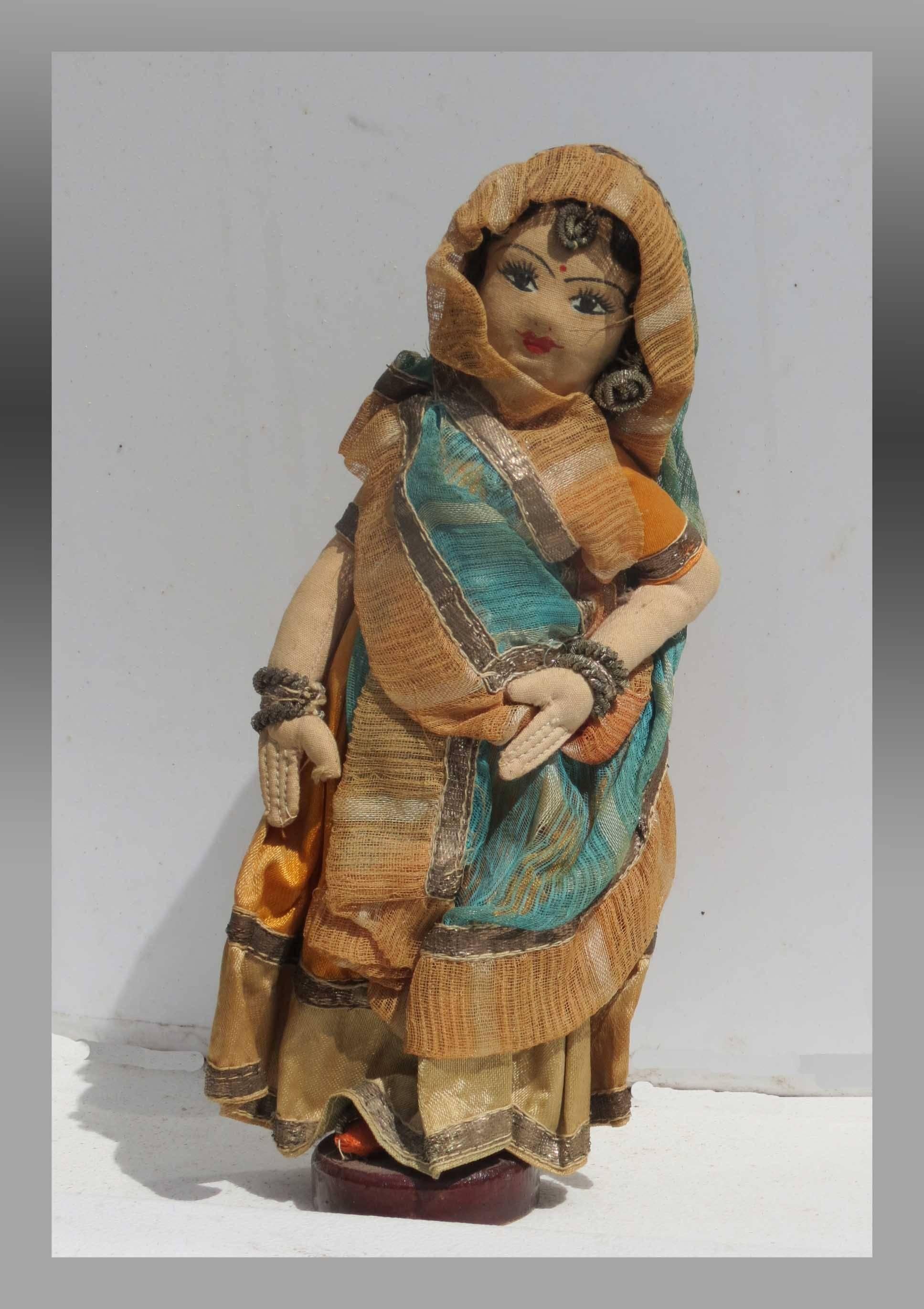 Folk Art Antique Handmade Doll 'Female Figure, ' N. India, circa 1910-1912
