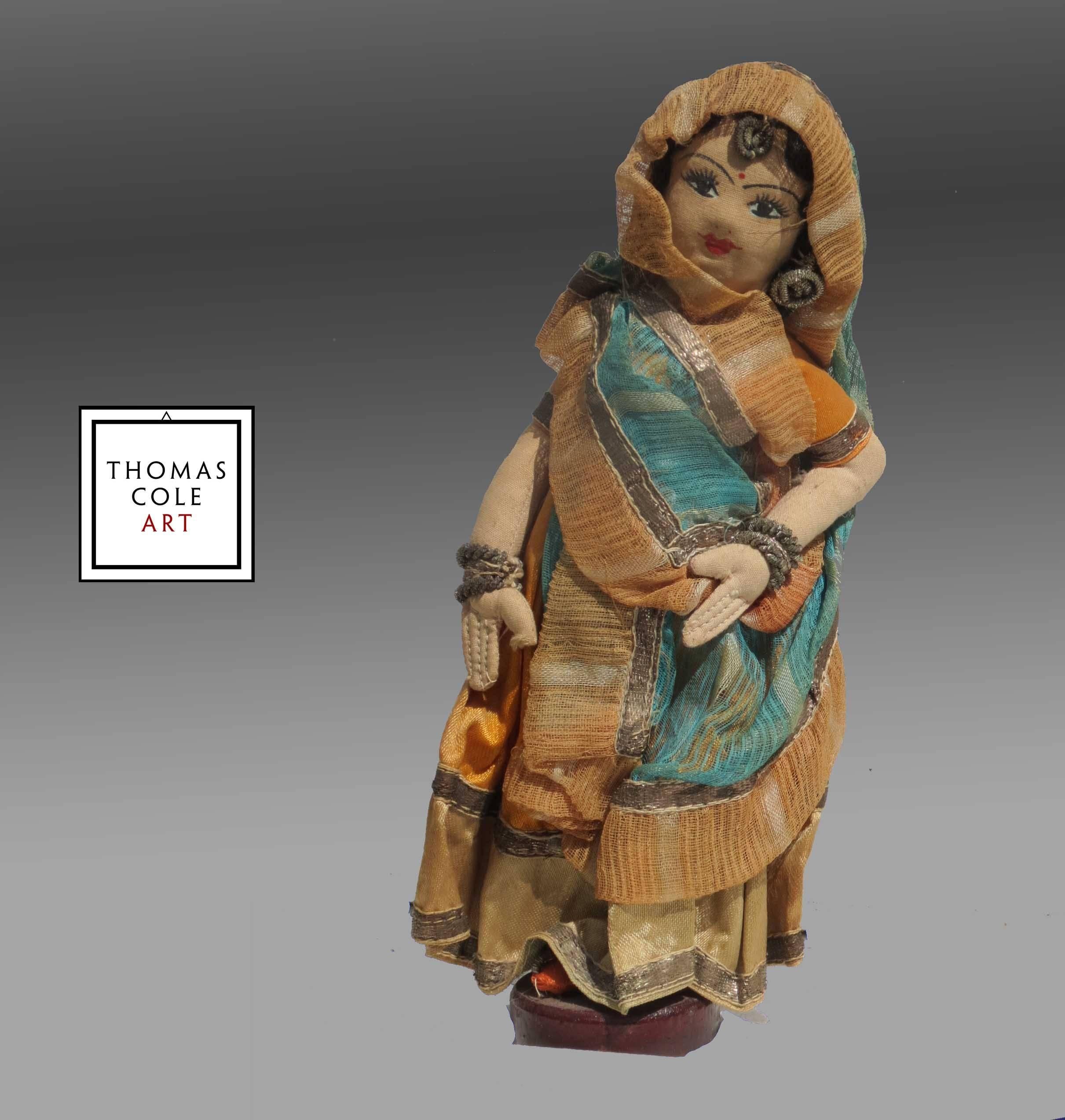 This finely made antique doll in immaculate condition was purchased by Samuel Rosenbaum (San Francisco) on a trip to India spanning the years 1910-1912. He was of the 