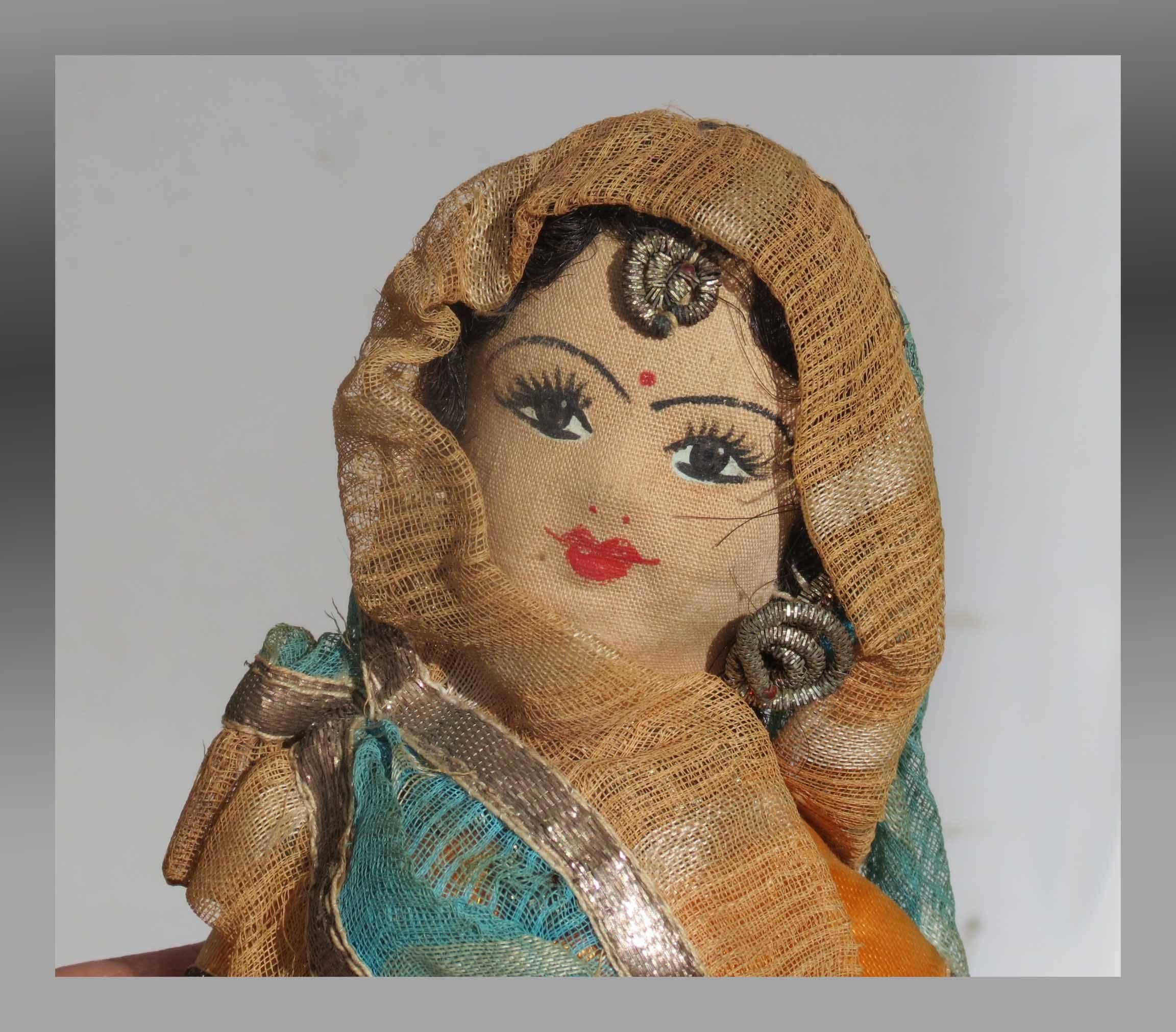 Indian Antique Handmade Doll 'Female Figure, ' N. India, circa 1910-1912
