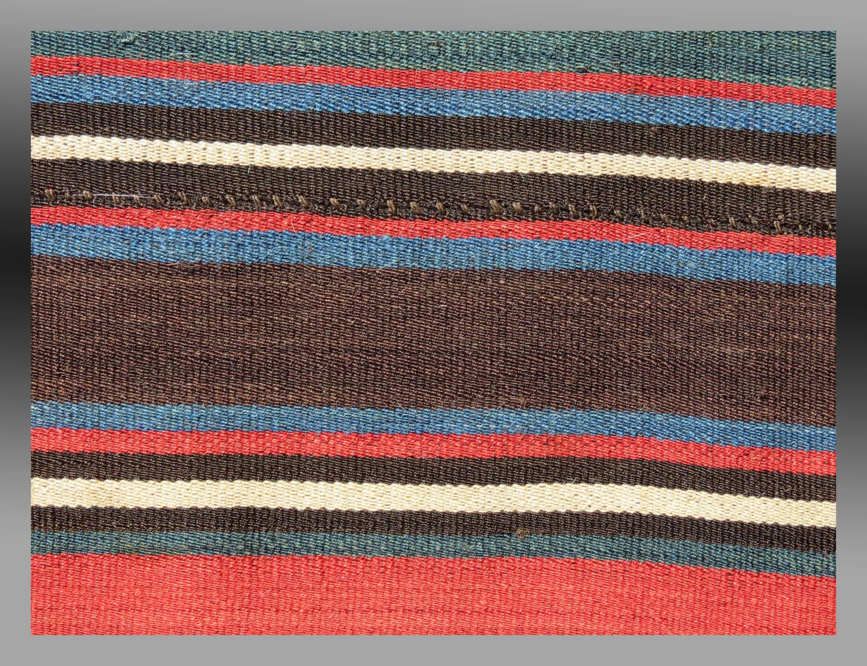 Woven Antique Shahsevan Jajim or Kilim, NW Persia, 19th Century For Sale