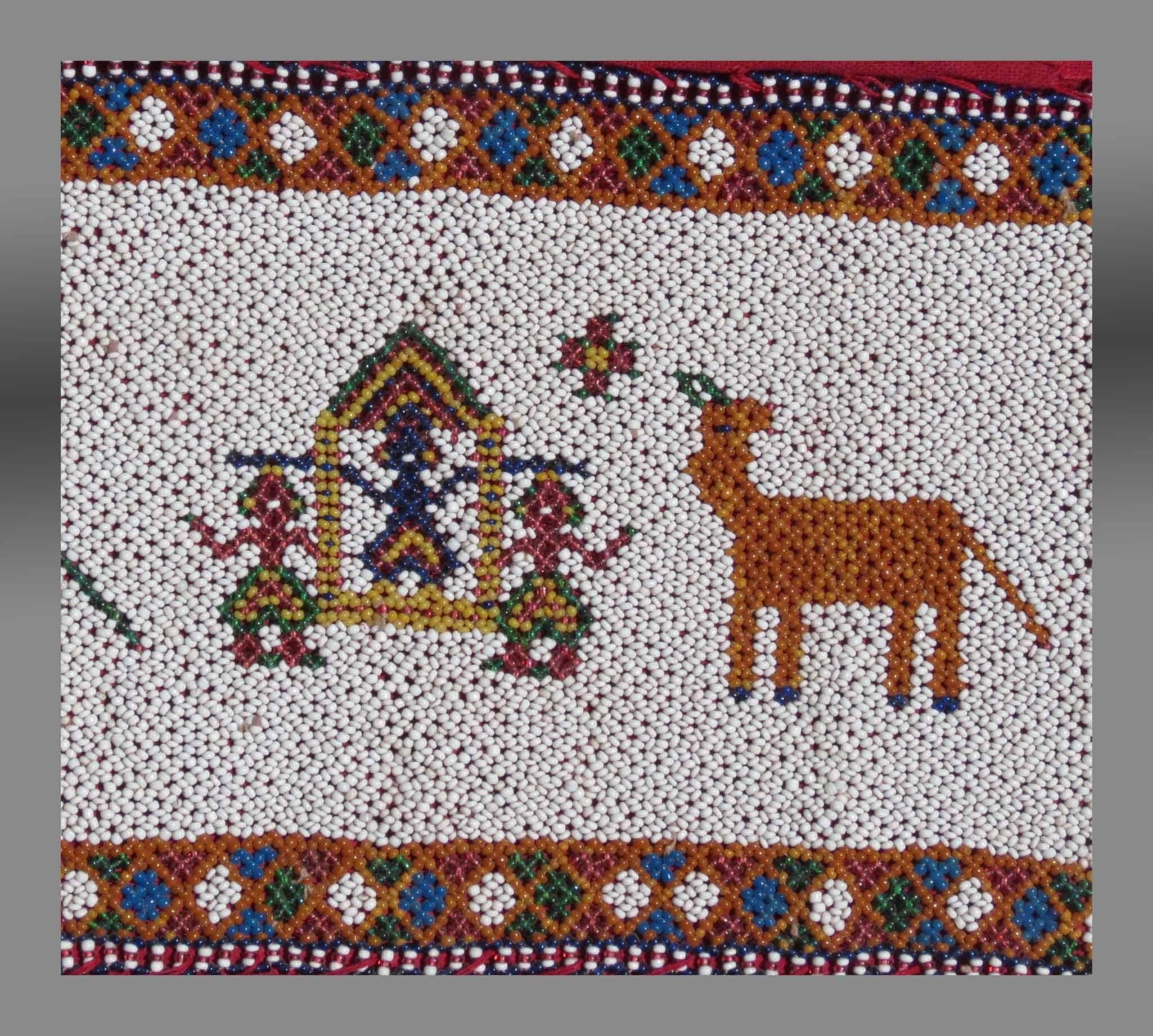 Embroidered Rare Old Beaded Band, Gujarat 'W. India, 1920-1930 For Sale