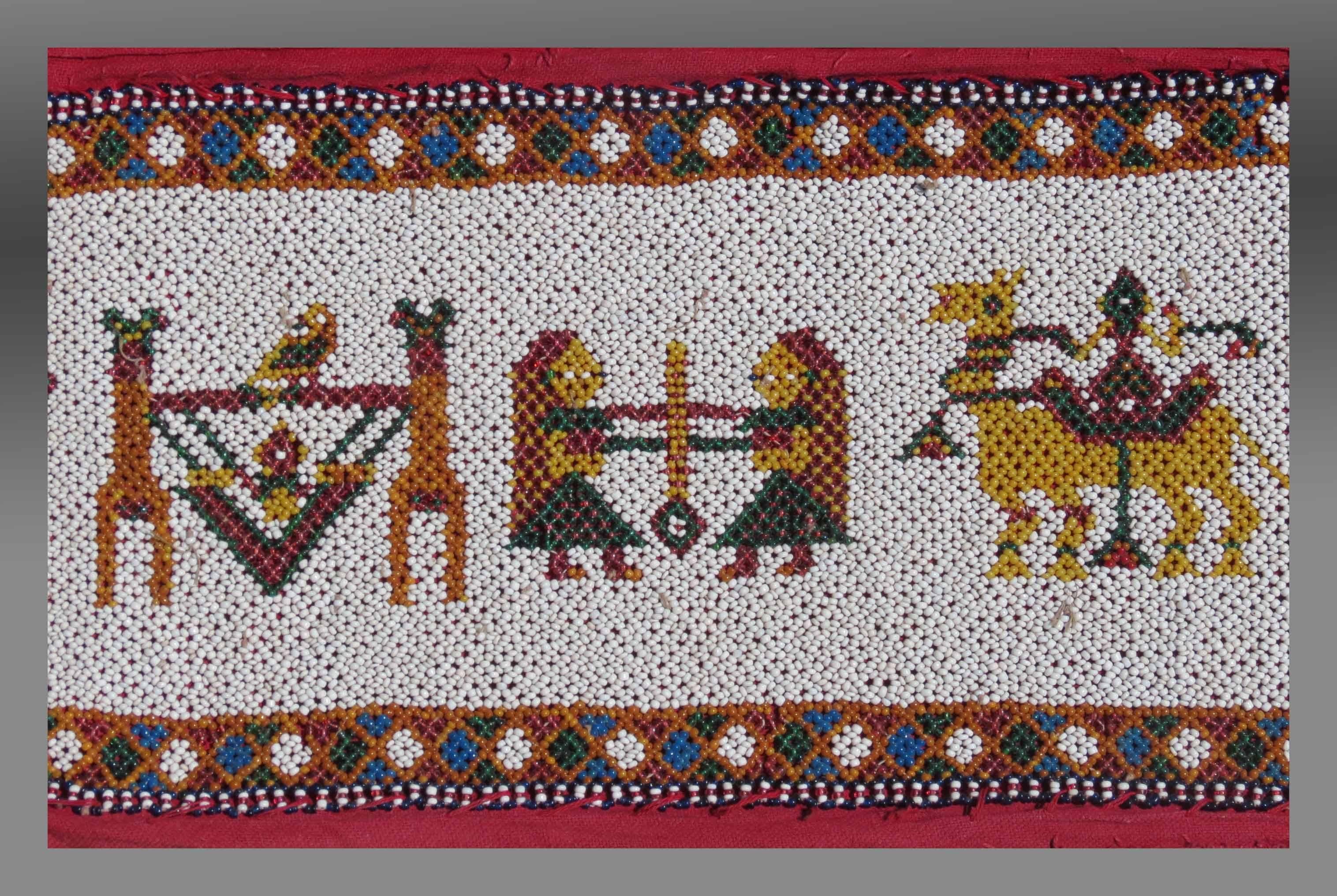Tribal Rare Old Beaded Band, Gujarat 'W. India, 1920-1930 For Sale