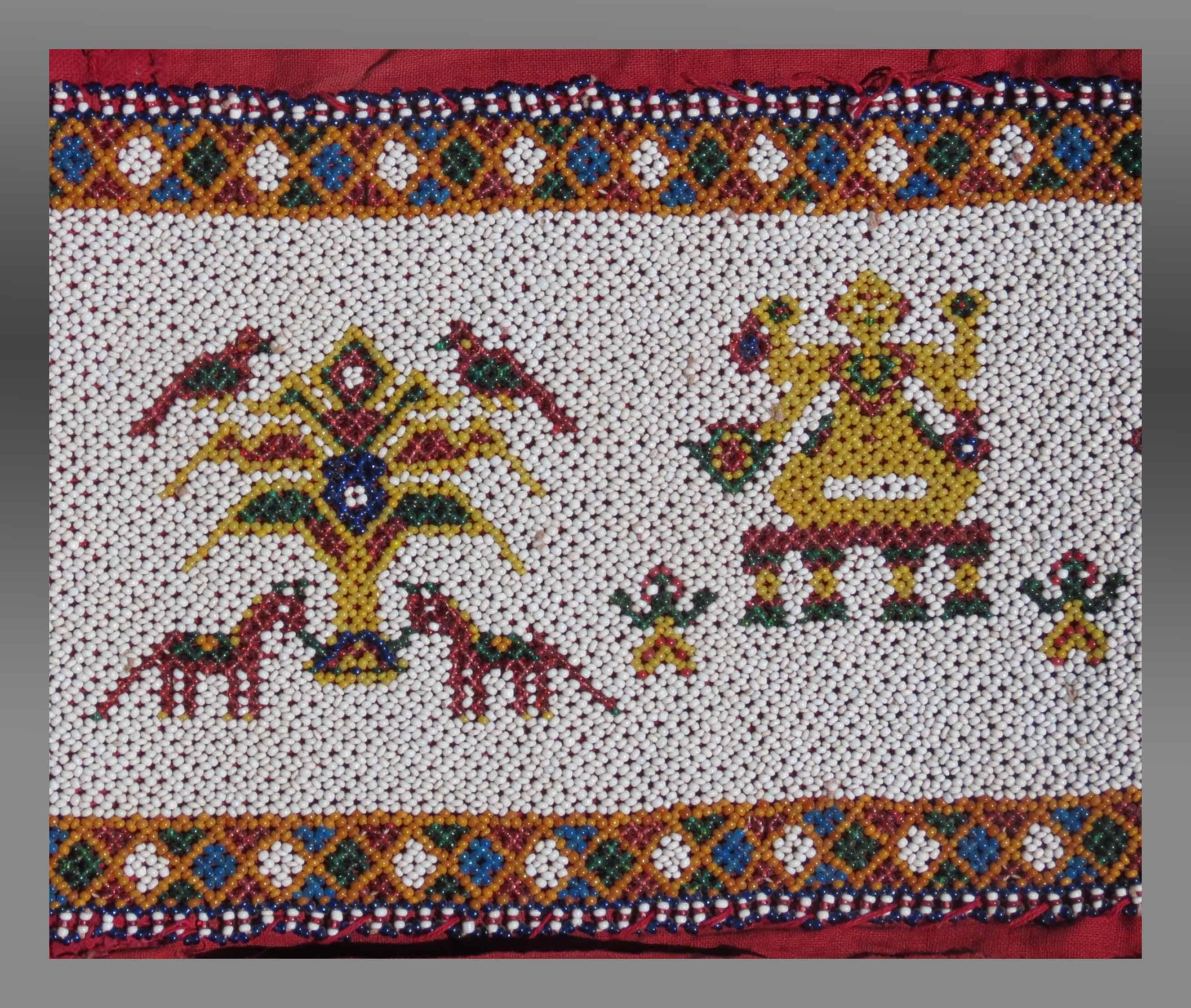 Indian Rare Old Beaded Band, Gujarat 'W. India, 1920-1930 For Sale