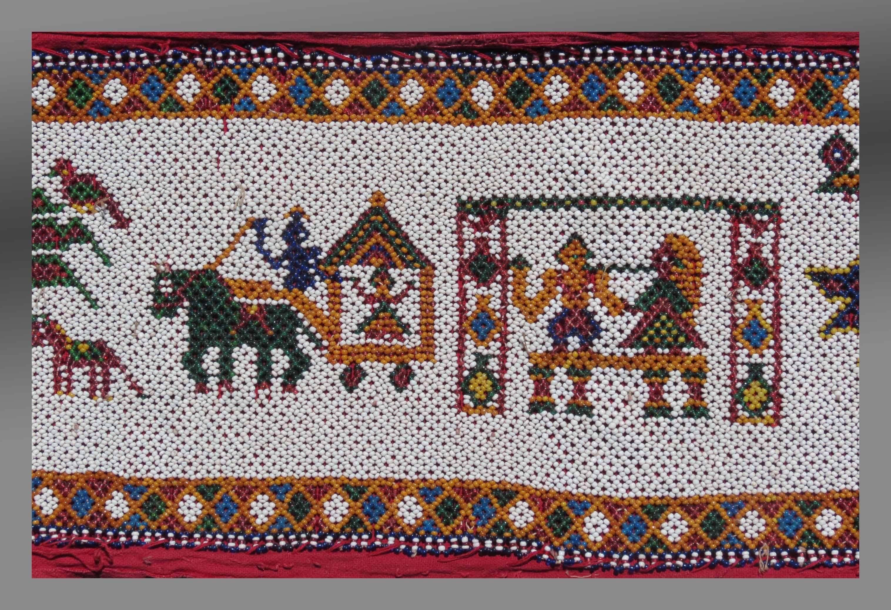 20th Century Rare Old Beaded Band, Gujarat 'W. India, 1920-1930 For Sale