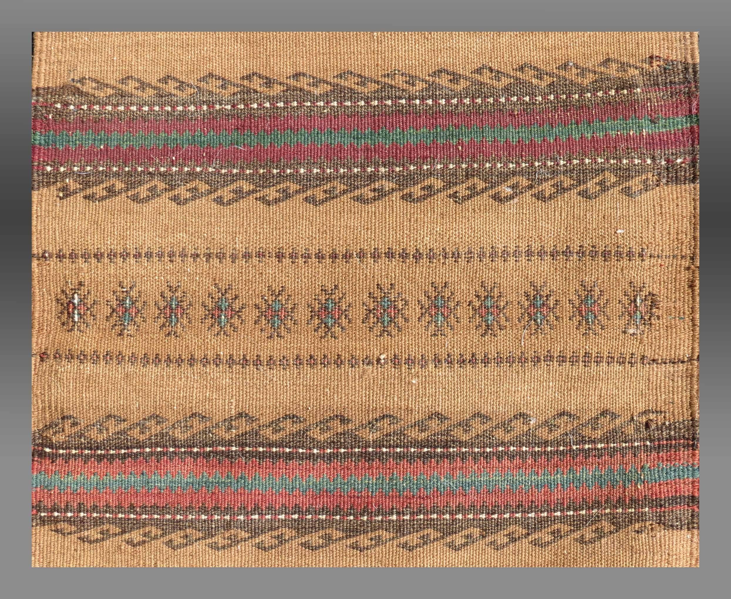 Woven Old Baluch Kilim, Runner, SE Persia, circa 1900 For Sale