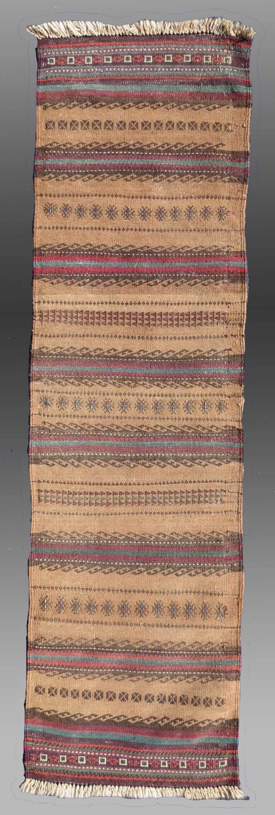 Old Baluch Kilim, Runner, SE Persia, circa 1900 For Sale 1