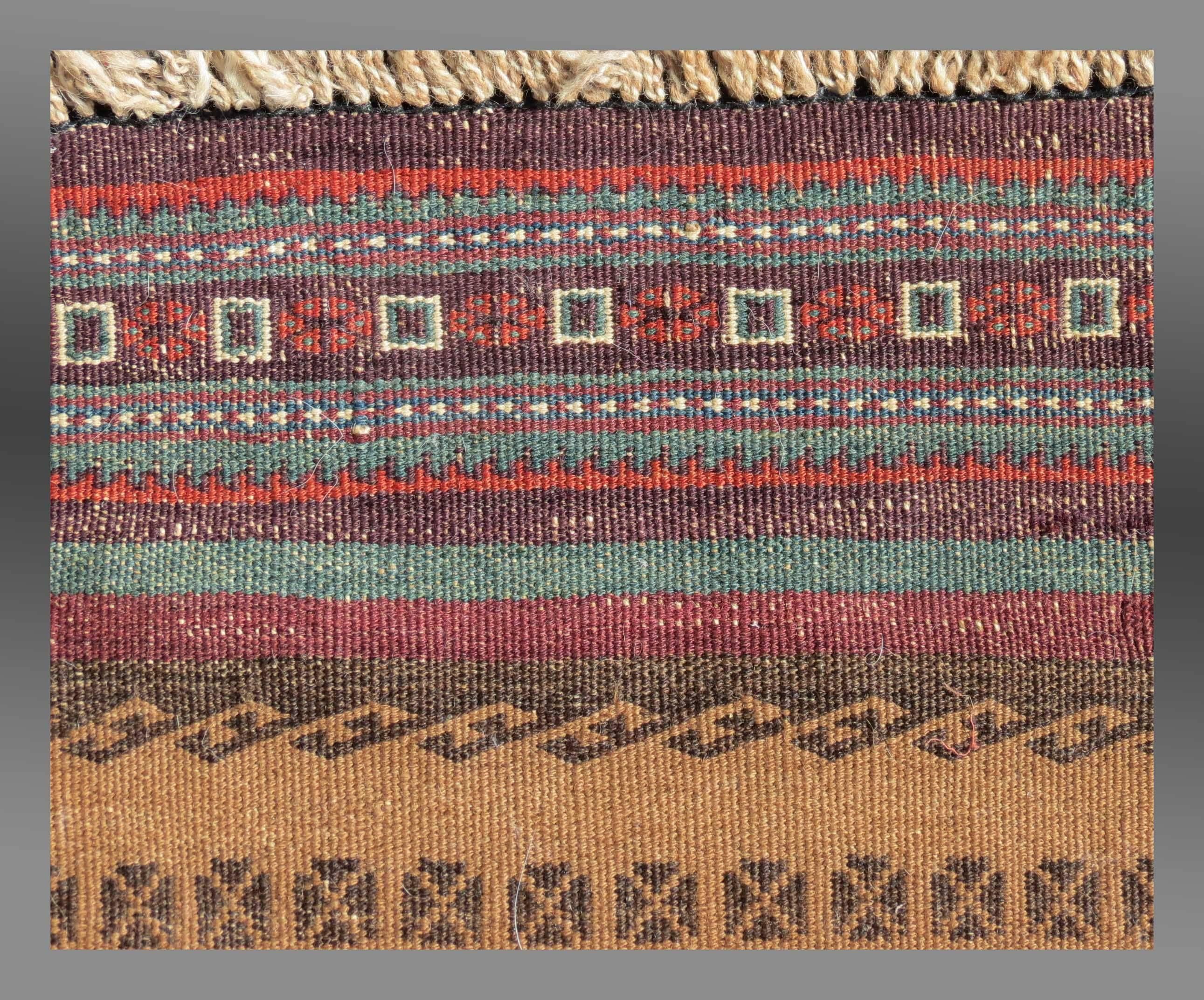 Persian Old Baluch Kilim, Runner, SE Persia, circa 1900 For Sale