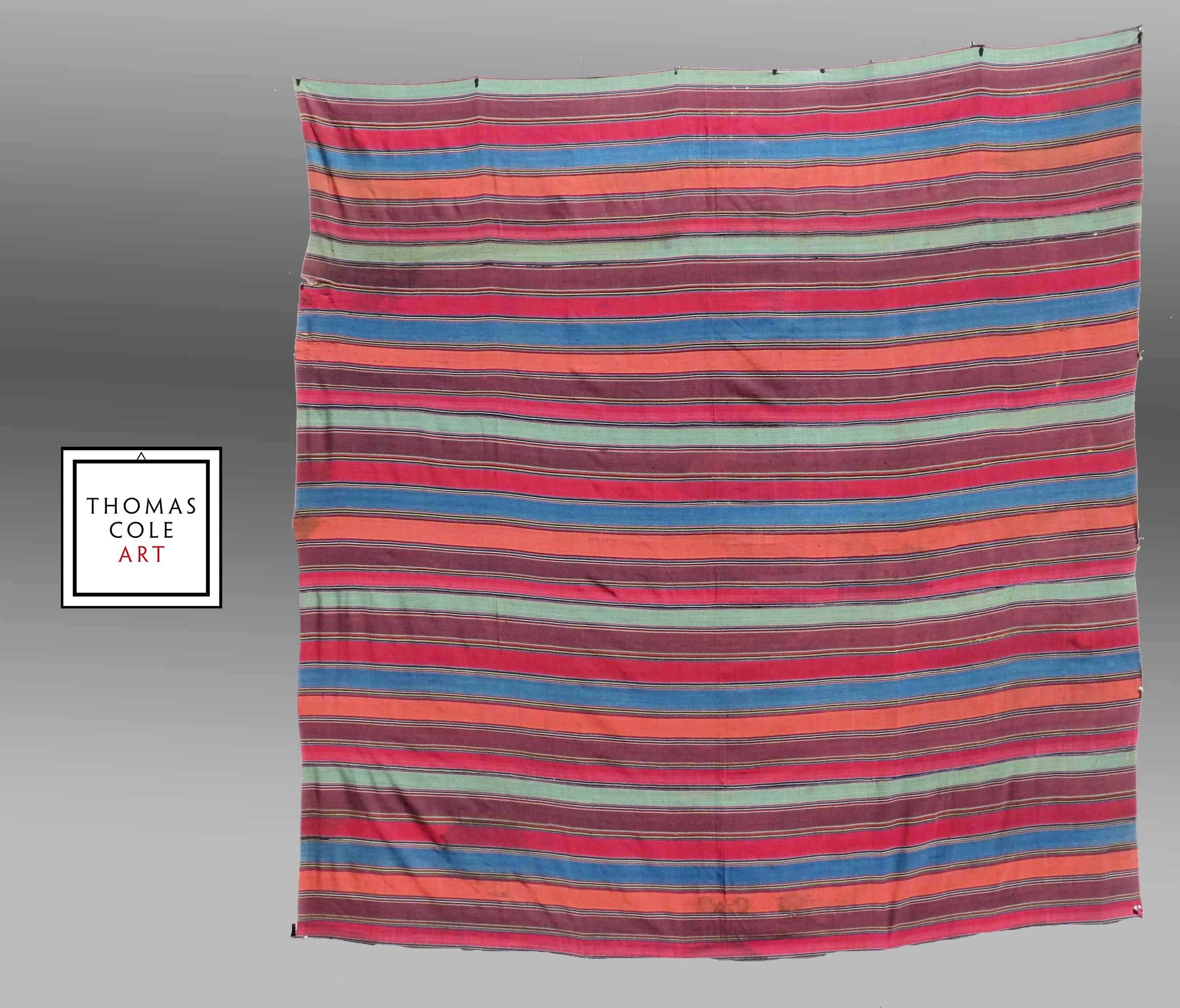 An incredibly colorful example of textile art from the Azerbaijan area, a Shahsavan tribal weaving composed entirely of silk. 

This is a very rare and unusual textile. While there are a number of examples of this general type extant, in both